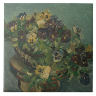 Vintage Flowers Van Gogh Basket of Pansies