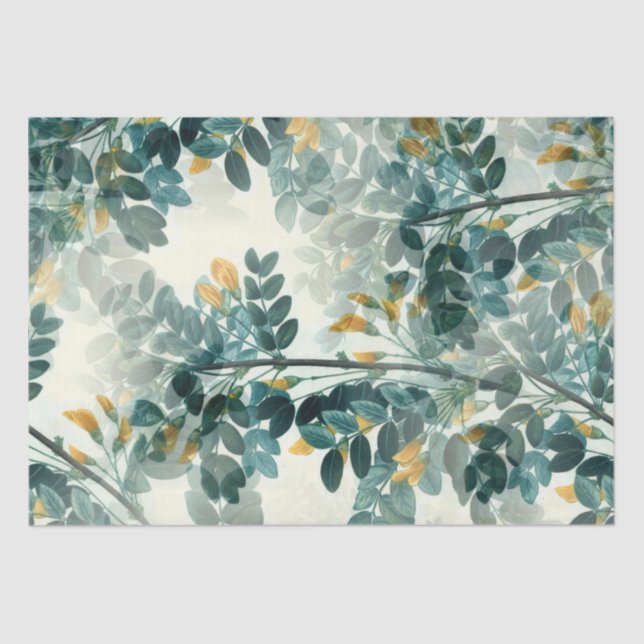 Vintage Folaf Floral Design de Papel Tecido (Frente )