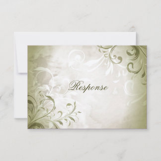 Vintage Foliage & Swirl, Elegante de RSVP de Casam