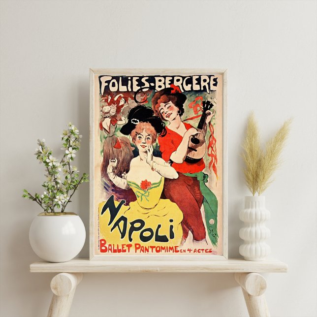 Vintage Folies-Bergère Poster Napoli (Criador carregado)