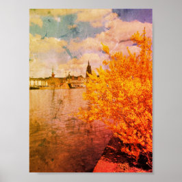 Vintage Forsythia Frankfurt Poster