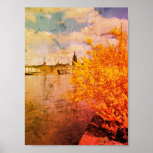 Vintage Forsythia Frankfurt Poster