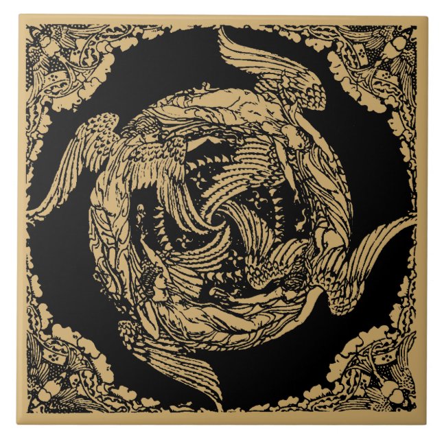 Vintage Four Winels/Angels por Walter Crane (Frente)