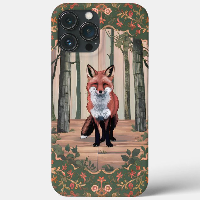 Vintage Fox no Woods Nature-Inspirou arte (Verso)
