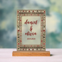 Vintage Frame Ethnic Motif Wedding