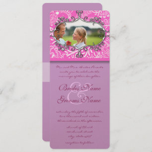 Vintage Frame Love Birds Convite De Casamento