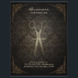 Vintage Framed Damask Hair Salon Brochuras<br><div class="desc">Vintage Frame Damask Hair Salon Brochuras.</div>