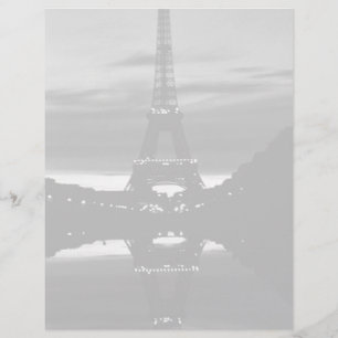 Vintage França Paris Reflexão torre Eiffel