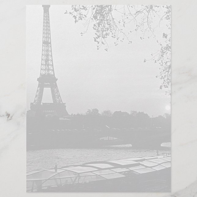 Vintage France Paris Eiffel torre sunset (Frente)