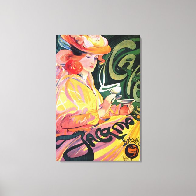 VINTAGE FRANCH CAFE POSTERARART CANVAS (Frente)