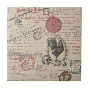 Vintage French Handwrite Paris Rooster