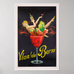 Vintage French Liqueur Álcool Art Deco Poster<br><div class="desc">Impressão de reprodução de uma poster de publicidade de uma marca de Álcool Francesa Retro Art Deco poster ca 1930. Digitalmente remodelado para trazer as cores originais,  ainda melhores e corrigir tantas imperfeições quanto possível.</div>