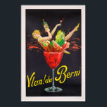 Vintage French Liqueur Álcool Art Deco Poster<br><div class="desc">Impressão de reprodução de uma poster de publicidade de uma marca de Álcool Francesa Retro Art Deco poster ca 1930. Digitalmente remodelado para trazer as cores originais,  ainda melhores e corrigir tantas imperfeições quanto possível.</div>