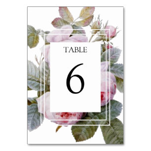 Vintage french rosas, floral, cartão de Mesa elega