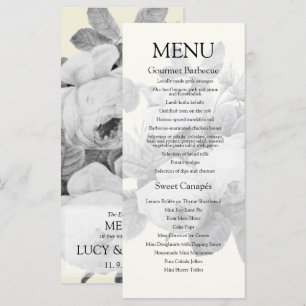 Vintage French Rosas Wedding Menu