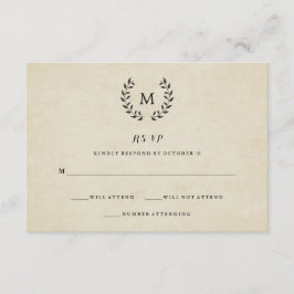 Vintage French Style Wreath e Monograma RSVP