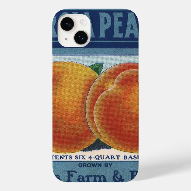 Vintage Fruta Crate Label Art, Georgia Peaches (Verso)