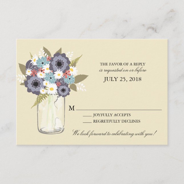 Vintage Garden Mason Jar | RSVP (Frente)