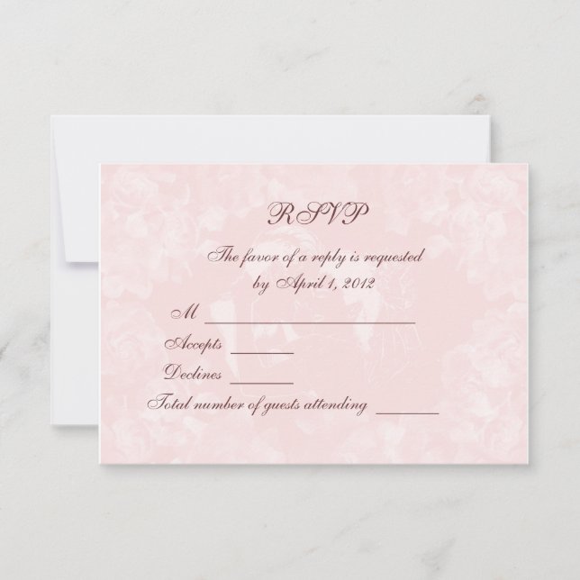 Vintage Gardenia RSVP - Cartão de Convite (Frente)