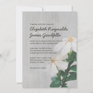 Vintage Gardenias Convites De Casamento