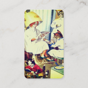 Vintage gays belos salões cartão de visita