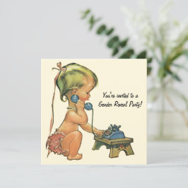 Vintage Gênero Revelar Convite de festas do Chá de