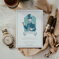 Vintage Gentleman | Cartão de Padrinho de casament