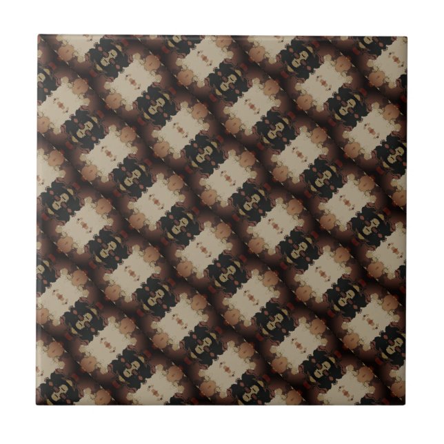 Vintage Geometric Ceramic Tile Pattern (Frente)