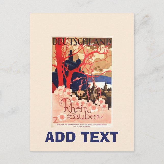 Vintage German , editar texto Cartão postal (Frente)