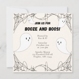 Vintage Ghost Halloween Convite