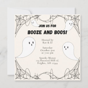 Vintage Ghost Halloween Convite