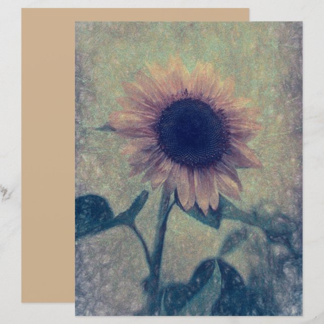 Vintage Giant Sunflower Yellow Texture (Frente/Verso)