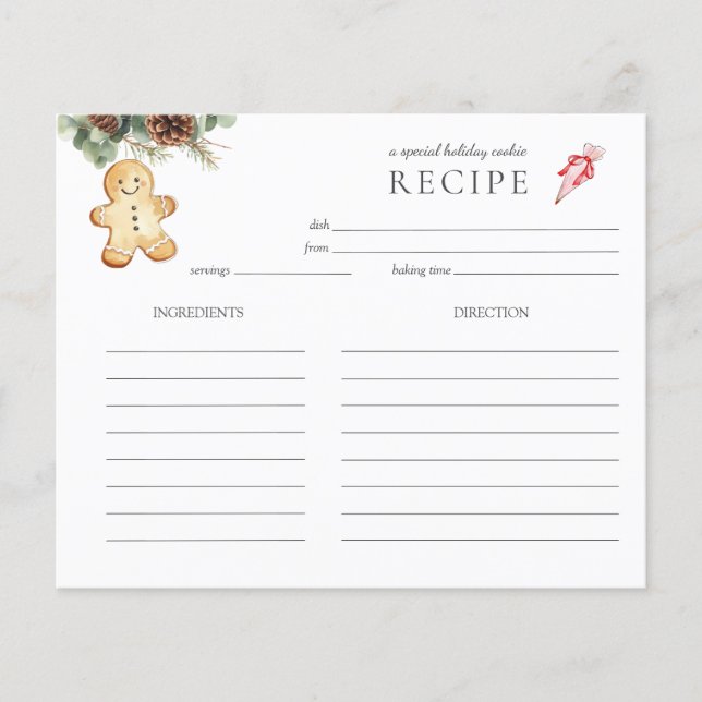 Vintage Gingercake man Holiday Baking (Frente)