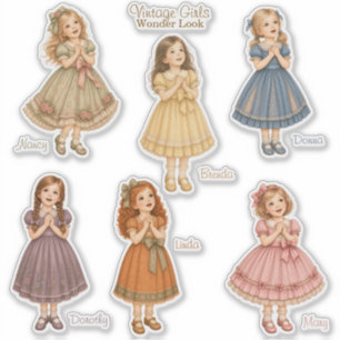 Vintage Girls: Coleção Wonder Look Adesivos