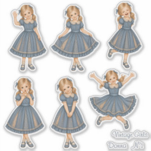 Vintage Girls - Donna - n°1 Folha de Adesivos