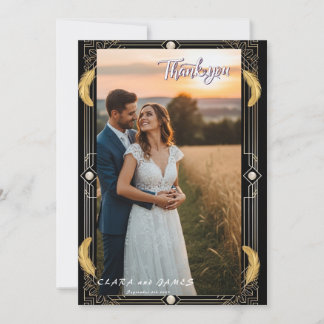 Vintage Glamor Art Photo Wedding Cartões de agrade