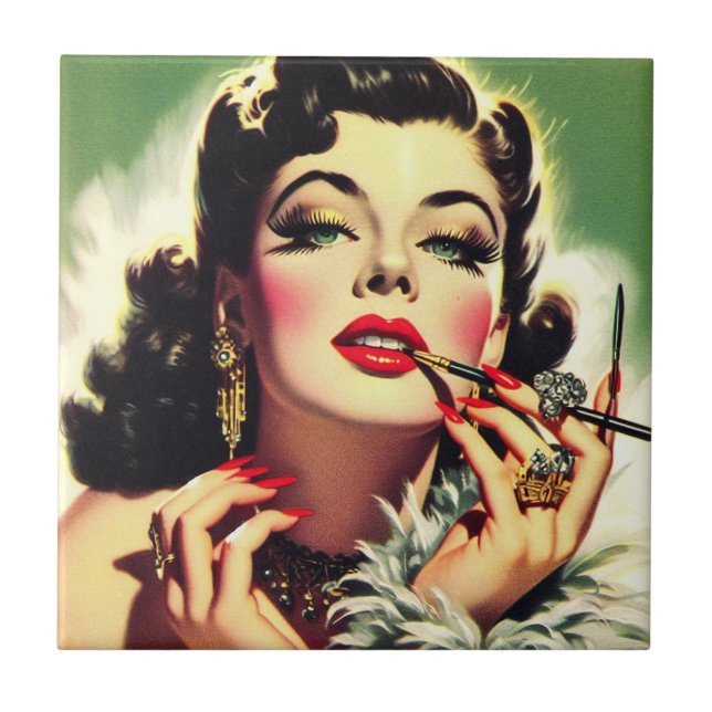 Vintage Glamor Girl dos anos 50 (Frente)