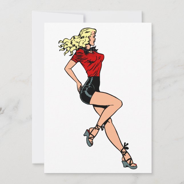 Vintage Glamor Girl Next Doce, Loura Blombshell (Frente)