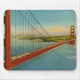 Vintage golden gate bridge Mousepad