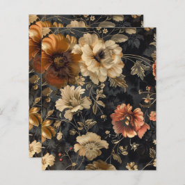 Vintage Gothic Grunge Floral Scrapbook Paper