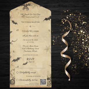 Vintage Gothic Halloween Código QR