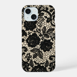 Vintage Gótico Preto Floral Renda Romântica Coquet