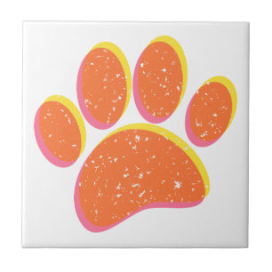 Vintage Grainy Dog Pawprint