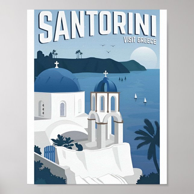 Vintage Greece Travel Retro Posters (Frente)