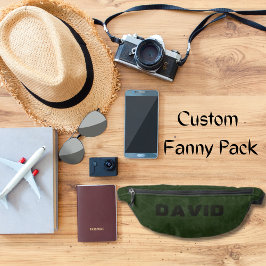 Vintage Green Faux Leather Personalizada