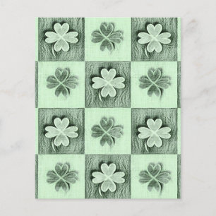 Vintage Green Rua Folhas de papel Patrick shamrock