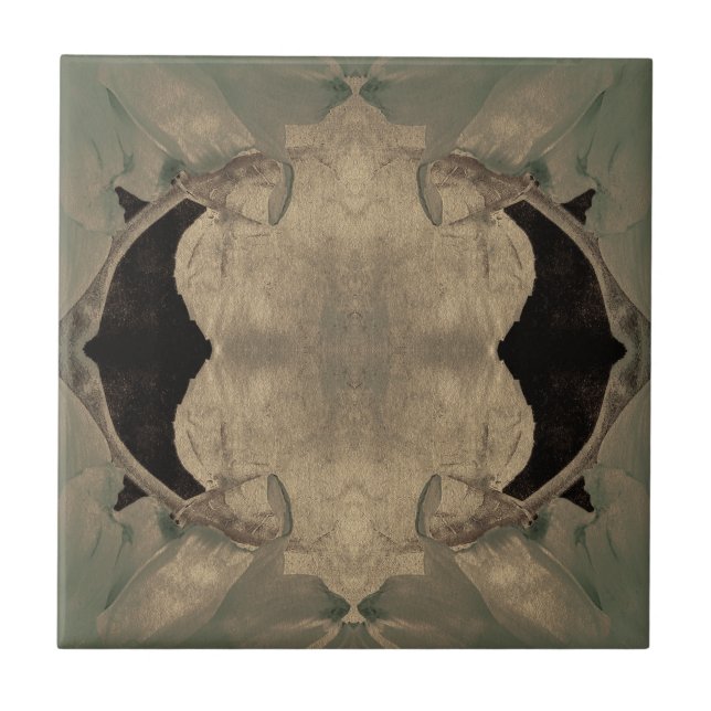 Vintage Green Sepia Black Victorian Art Nouveau (Frente)