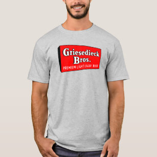 Vintage Griesdieck Bros. Camisa do logotipo da cer