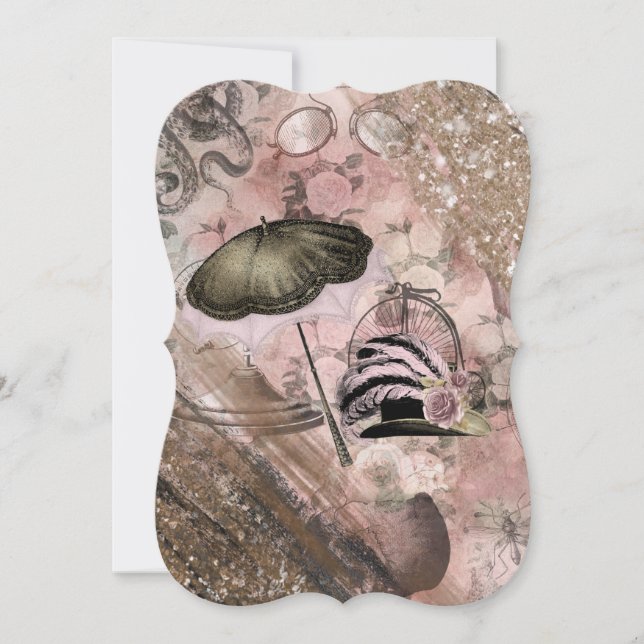 Vintage Grunge Steampunk Glam Victorian Hat (Frente)