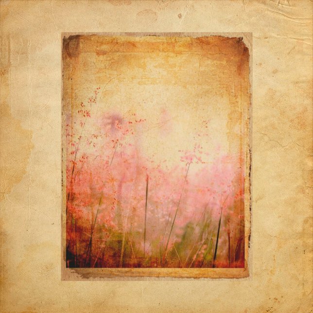 Vintage Grungy Floral Scrapbook Paper (Criador carregado)